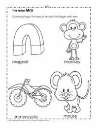 The Letter M Coloring Pictures